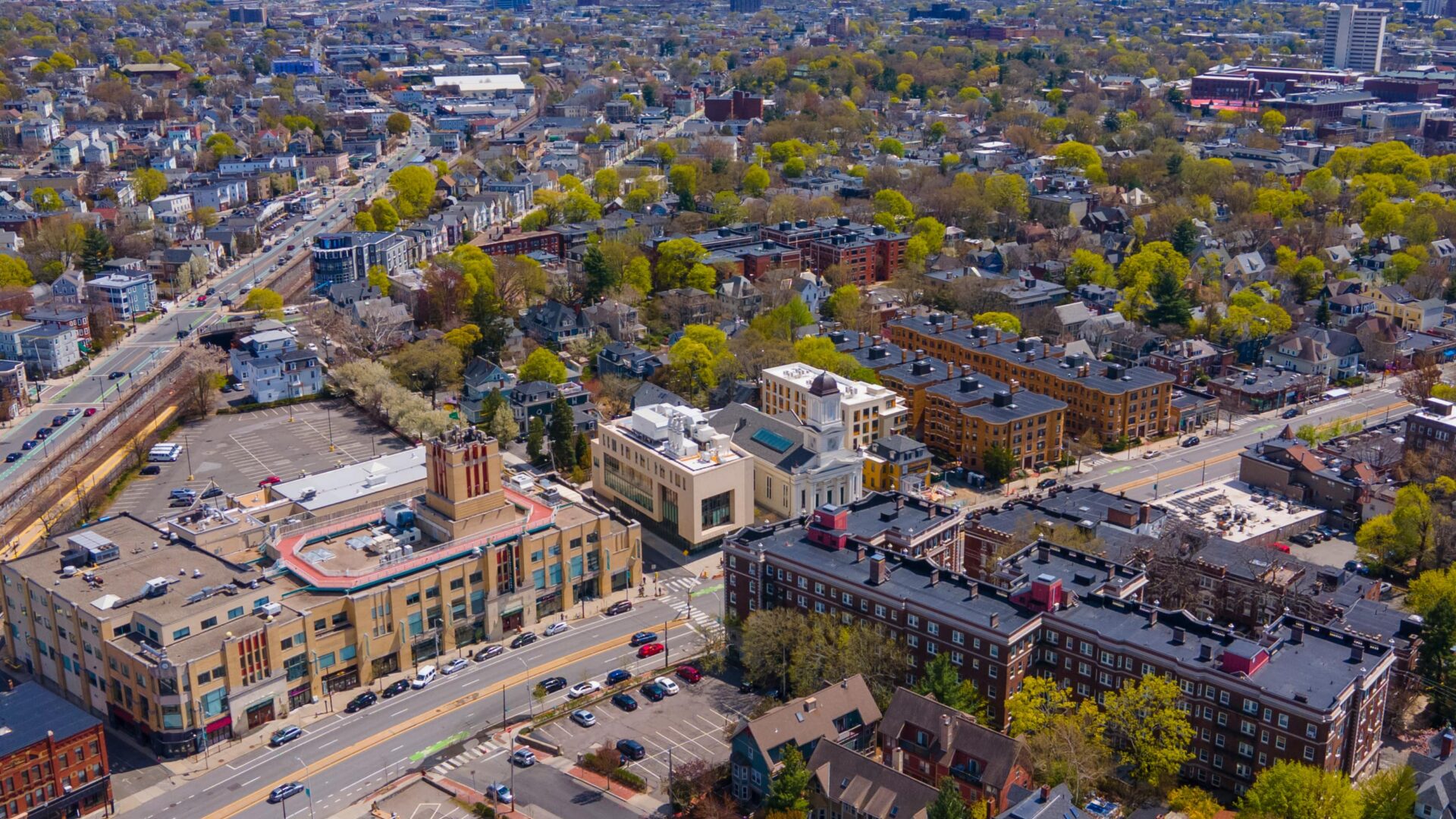 Aerial view of Cambridge